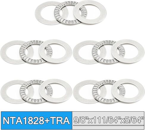 NTA1828 + TRA Inch Thrust Needle Roller Bearing with Two TRA1828 Washers 28.58 * 44.5 * 1.9837 mm (5 PCS) TC1828 NTA 1828 in Saudi Arabia