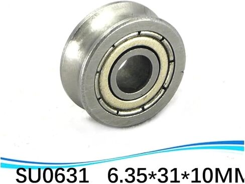 محامل الأسطوانة SU0631 6.35 * 31 * 10 * تحمل U Groove Steel Inch تحمل أخدود عميق RA 0.8 in Saudi Arabia