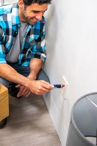 Westinghouse Dual Range Non-Contact Voltage Detector, 12V-1000V AC Pen, Flashlight and Worklight, IP67 Dust & Waterproof; Audible and Flashing Led Alarms, Pocket Clip, CAT IV Rating; 2-Year Warranty in Kuwait