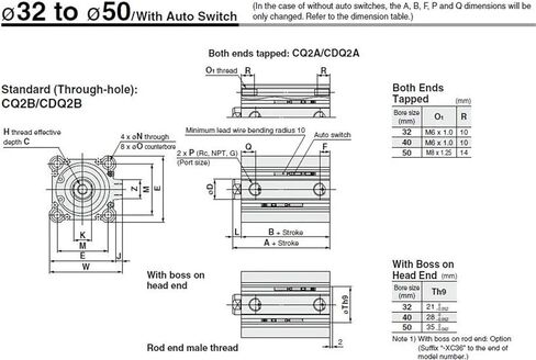 1PCS نوع قياسي مزدوج التمثيل مع المصد المطاطي نهاية قضيب واحد الخيط الذكور CQ2A50-10DCM الأسطوانة المضغوطة الألومنيوم (CQ2A50-50DCMZ) in Kuwait