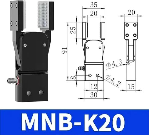 1PCS MINIB مع رقعة مستشعر مسطح ومستحوذ على أسطوانة الهواء الروبوتية الروبوت الروبوتية المشبك الروبوت الروبوت الروبوت (MNB-K40) in Saudi Arabia