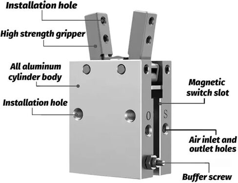 MHC2 10d 16d 20d 25d 32d القائم بالتمثيل الهوائي القائم بالمواد الهوائية المصنّعين من المصنعين الأسطوانة Air Air (MHC2-10D) in Kuwait