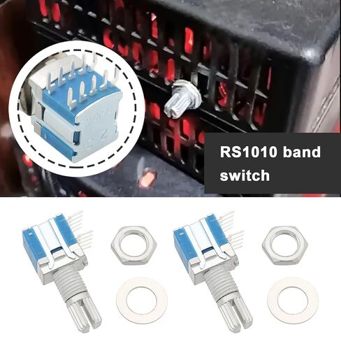 SING F LTD 5PCS RS1010 Band Switch Rotary Switch Gear Change Switch 1 Pole 5 Position 15mm Shaft Small Sealed Band Switch (DC16V 0.1A) in Kuwait