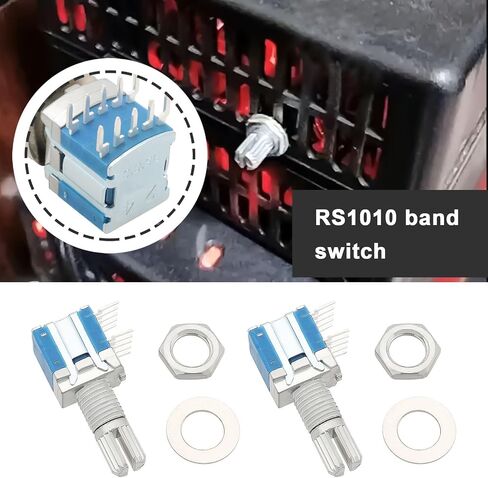 Sing F Ltd 5pcs RS1010 مفتاح التبديل الدوار مفتاح التبديل التبديل 1 القطب 5 الموضع 15 مم رمح مفتاح الشريط المختوم الصغير (DC16V 0.1A) in Kuwait
