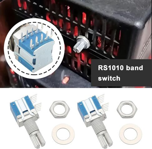 Sing F Ltd 5pcs RS1010 مفتاح التبديل الدوار مفتاح التبديل التبديل 1 القطب 5 الموضع 15 مم رمح مفتاح الشريط المختوم الصغير (DC16V 0.1A) in Kuwait
