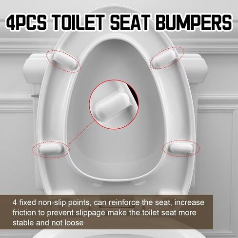 Elongated(Oval) Toilet Seat, Quick-Attach Hardware Metal Hinges, Heavy Duty, Slow Soft and Quiet Close, Durable and Sturdy, Easy to clean, Fits Elongated(Oblong) Toilets, White(18.5″) in Kuwait