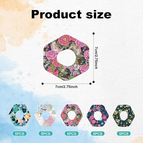 25pcs Adhesive Over Patches for Dexcom G7, 5 Patterns Waterproof Breathable Sensor Cover, Colorful Floral CGM Overpatch, Monitor Tape Stickers Compatible with Dexcom G7 Accessories(Flower Styles) in Saudi Arabia