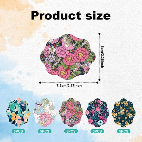 25pcs Sensor Stickers for Libre 2/3, Flower Pattern Plus Sensor Covers Waterproof Overpatch Adhesive Patches CGM Monitor Patch Accessories Compatible with Libre (5 Styles) in Saudi Arabia