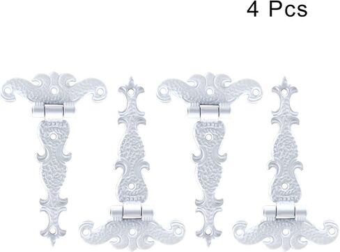 4pcs t حزام المفصلات ، مفصلات تي شيرت ، مفصلات باب الحظيرة البيضاء ، سبيكة الزنك t المفصلية لنوافذ بوابة سور الخشب ، 4.4 "× 2.7" in Saudi Arabia