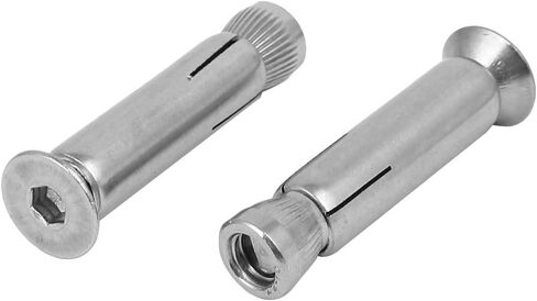 Uxcell M8 x 50mm 304 من الفولاذ المقاوم للصدأ مقبس السداسي مقبس الرأس مرساة 2pcs 2pcs in Saudi Arabia