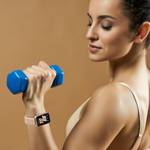 2 حزمة مضفر نايلون مسدود متوافق مع Samsung Galaxy Fit 3 Band for Women Men ، منفردة حلقة مرنة المعصم الحزام الناعم القابل للتعديل من أجل Galaxy Fit 3 Band SM-R390 in Kuwait
