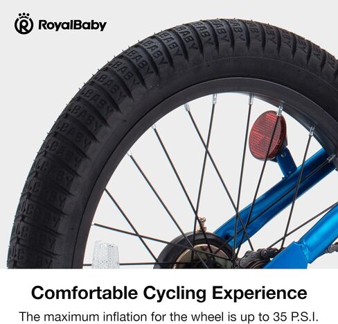 Royalbaby Bike Out Tyre 12-20 Inch ، Wide 2.125 "-2.4" ، قطع غيار الدراجات ، أسود/أبيض in Kuwait