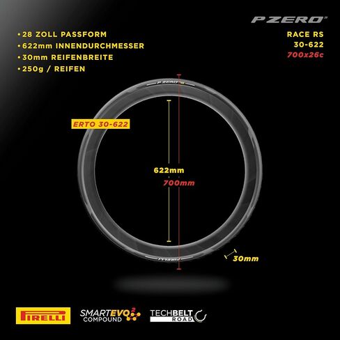 Pirelli P Zero Race RS Tire - 700 x 30, Clincher, Folding, Black, TechBelt, SmartEvo2 in Saudi Arabia