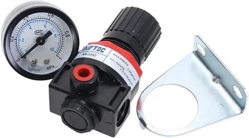 AR2000 1/4 "G -Thread 4mm 6mm 8mm 10mm 12mm 1mm pneumatic Air Compressor Reduction Mostruction Monstractions منظم الضغط (AR2000 W PC10MM ، 5 PCS) in Saudi Arabia