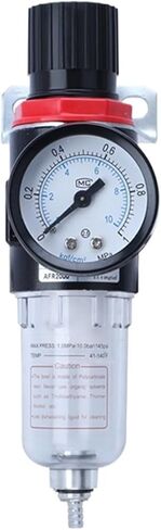 AFR-2000 1/4'' Air Filter Regulator Compressor Pressure Oil Water Separation Gauge Outfit(AFR2000 White) in Saudi Arabia