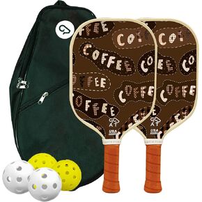 Goat Pickleball Paddles Set of 2, Pickleball Balls 2 Indoor + 2 Outdoor Balls & Travel Bag – Lightweight, Durable, Easy Grip – All-in-One Starter Set in Saudi Arabia