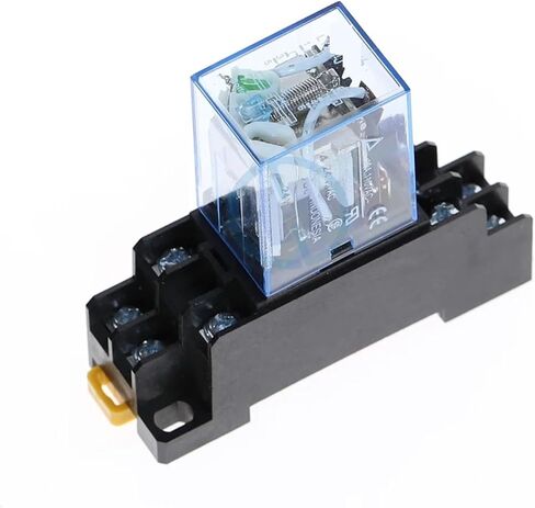 1PC LY2NJ HH62P التتابع الكهرومغناطيسي الإلكترونية 10A 8PIN COIL DPDT DC12V ، 24V AC110V 220V مع قاعدة PTF08A (AC220V) in Kuwait
