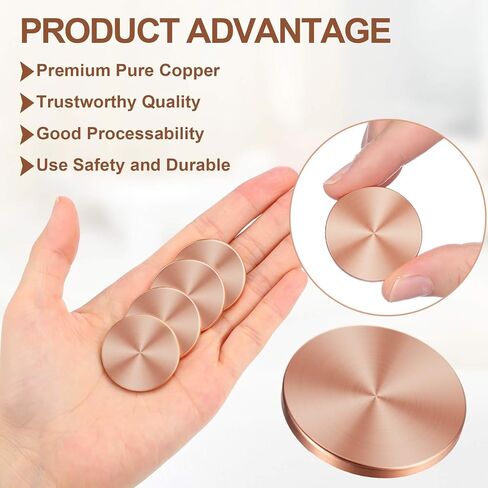 10 أجهزة كمبيوتر أقراص مستديرة من النحاس 1-1/4 "ديا. × 1/8" عملة فارغة سميكة مع حقيبة تخزين مخملية لحرف ديي نقش مجموعة تذكارية in Kuwait