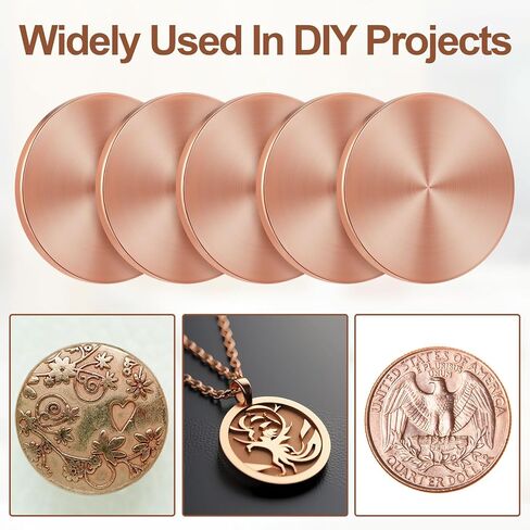 10 أجهزة كمبيوتر أقراص مستديرة من النحاس 1-1/4 "ديا. × 1/8" عملة فارغة سميكة مع حقيبة تخزين مخملية لحرف ديي نقش مجموعة تذكارية in Kuwait