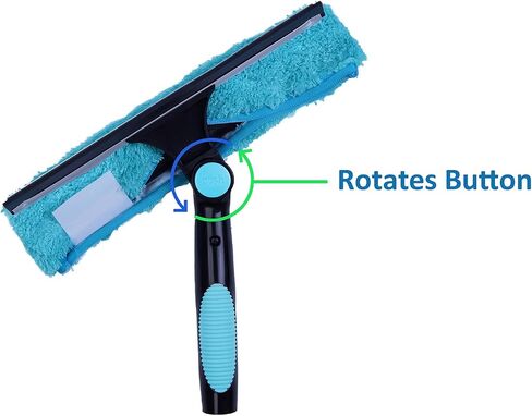 11" Window Squeegee and Microfiber Scrubber 2-in-1 Combo Cleaning Tools (Attachement Only) (1) in Kuwait