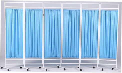 6FT Mobile Hospital Privacy Screen,Double Layer Breathable Fabric,Salon Partition Universal Wheel with Brakefor Salon Beauty Salon Clinic Hospital(6Panel) in Saudi Arabia