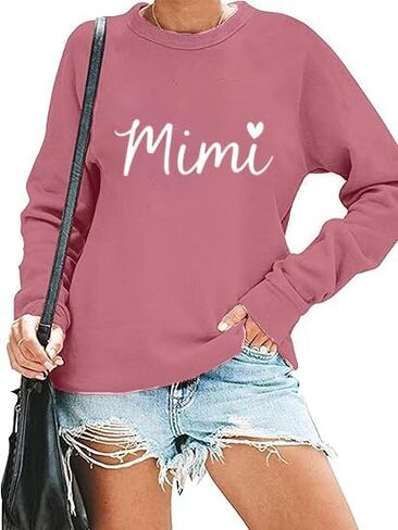 قمصان الجدة للنساء في عصر جدتي الجدة الجدة Gigi Mimi Pullover Spring Top Top Top in Kuwait