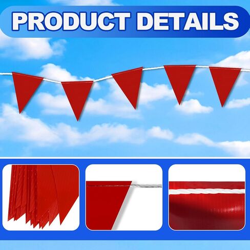 102 قدم عالي الكثافة 60 PCS المثلثات راية المثلث-علامة سلامة وعلامة الحدث متينة للاستخدام الصناعي والخارجي (Orange (102 قدم ، 60 ٪)) in Saudi Arabia