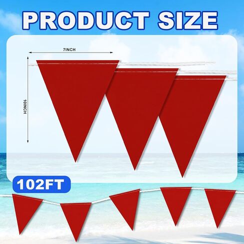 102 قدم عالي الكثافة 60 PCS المثلثات راية المثلث-علامة سلامة وعلامة الحدث متينة للاستخدام الصناعي والخارجي (Orange (102 قدم ، 60 ٪)) in Saudi Arabia