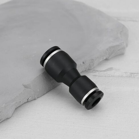 20 PCS 6MM إلى 8MM أسود مخفض مستقيم لتوصيل التجهيزات الهوائية ، وموصلات هواء الإفراج السريع للأدوات والتصنيع in Saudi Arabia