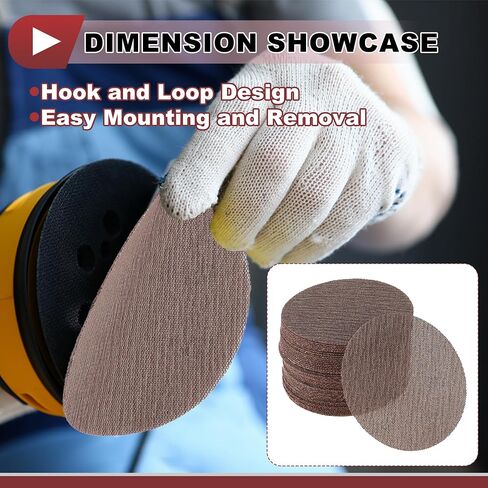 50 PCS 5 بوصة Abranet Sanding Mesh Anti-Clog حلقة الخطاف الخالية من الصنفرة in Saudi Arabia