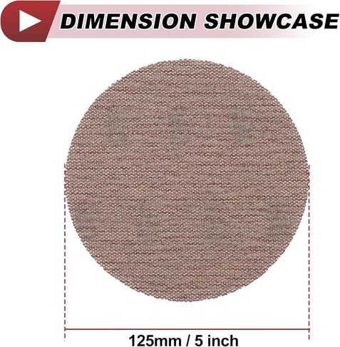 50 PCS 5 بوصة Abranet Sanding Mesh Anti-Clog حلقة الخطاف الخالية من الصنفرة in Saudi Arabia