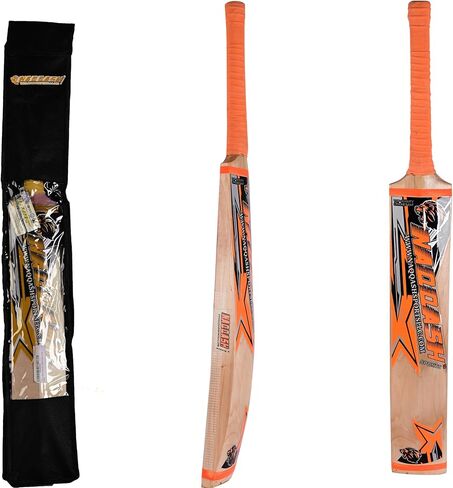 Kashmir Willow Leather Ball Cricket Bat, Exclusive Cricket Bat for Adult Full Size with Free Best Bat Cover & Protection Sheet in Kuwait