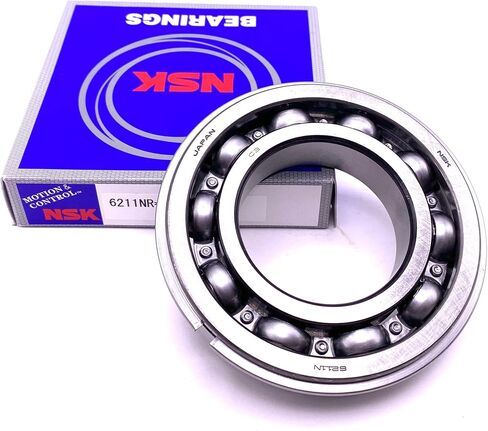 NSK Japan 6211 NR C3 Ball Bearing, Open Type, No Seals + Snap Ring 55x100x21 mm in Saudi Arabia