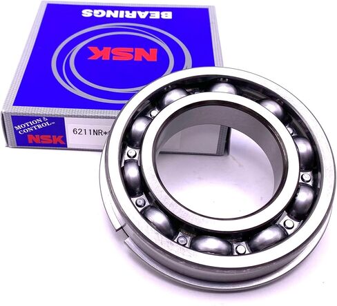 NSK Japan 6211 NR C3 Ball Bearing, Open Type, No Seals + Snap Ring 55x100x21 mm in Saudi Arabia