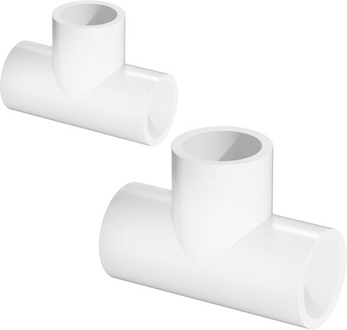 2 "2 PCS TEE 3 Way Tiptings (Socket X Socket) ، THEACHITE 3 WATH TILE TILE PIPE TIPTING FOR DIY Creations ، جدول 40 اقتران. in Kuwait