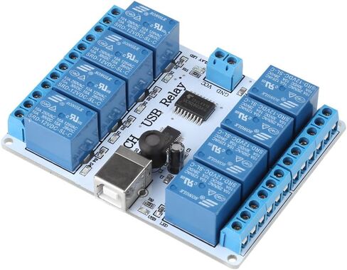 Walfront DC 12V Type B USB 8 قناة التحكم في وحدة التتابع لوحة التحكم في الكمبيوتر القابلة للبرمجة لروبوتات الأتمتة in Saudi Arabia