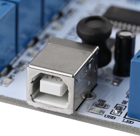 Walfront DC 12V Type B USB 8 قناة التحكم في وحدة التتابع لوحة التحكم في الكمبيوتر القابلة للبرمجة لروبوتات الأتمتة in Saudi Arabia