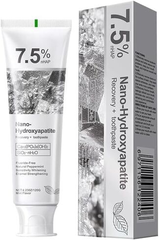 Nano Hydroxyapatite Toothpaste 7.5% nHAP, 4.23 oz – Enamel-Strengthening • Fluoride-Free • Natural Peppermint • Ideal for Sensitive Teeth in Kuwait