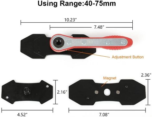 G-PLUS Blue 360° Brake Caliper Press Tool with 2 Groups Steel Plates,Ratchet Piston Spreader Automotive Tools Car Brake Repair & Instalation,4 in 1 Universal Disc Ratchet Brake Caliper Tool in Saudi Arabia