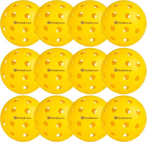 EP American Outdoor Pickleballs USAPA Approved | Made in USA with Durable Design | Tournament-Ready, High Performance | 40 Precision Holes for Balanced Flight, Consistent Spin in Saudi Arabia