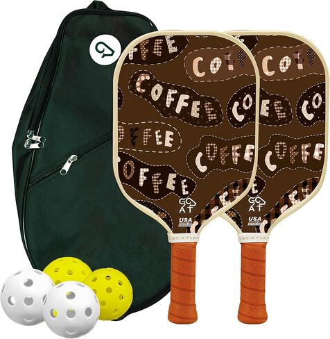 Goat Pickleball Paddles Set of 2, Pickleball Balls 2 Indoor + 2 Outdoor Balls & Travel Bag – Lightweight, Durable, Easy Grip – All-in-One Starter Set in Saudi Arabia