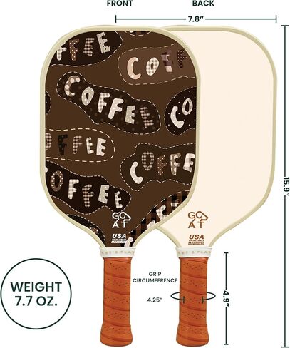 Goat Pickleball Paddles Set of 2, Pickleball Balls 2 Indoor + 2 Outdoor Balls & Travel Bag – Lightweight, Durable, Easy Grip – All-in-One Starter Set in Saudi Arabia