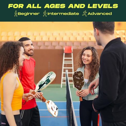 Goat Pickleball Paddles Set of 2, Pickleball Balls 2 Indoor + 2 Outdoor Balls & Travel Bag – Lightweight, Durable, Easy Grip – All-in-One Starter Set in Saudi Arabia