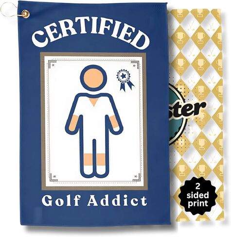 Funny Golf Towels- Golf Themed Gag Gifts for Men Who Have Everything, Golf Towels for Golf Bags with Clip for Men, Funny, Unique Accessories (Best) in Saudi Arabia