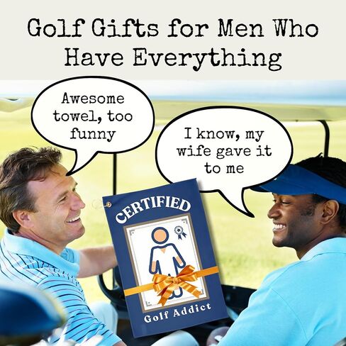 Funny Golf Towels- Golf Themed Gag Gifts for Men Who Have Everything, Golf Towels for Golf Bags with Clip for Men, Funny, Unique Accessories (Best) in Saudi Arabia