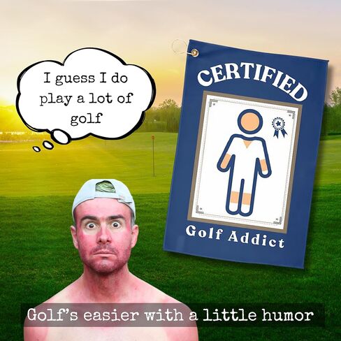 Funny Golf Towels- Golf Themed Gag Gifts for Men Who Have Everything, Golf Towels for Golf Bags with Clip for Men, Funny, Unique Accessories (Best) in Saudi Arabia