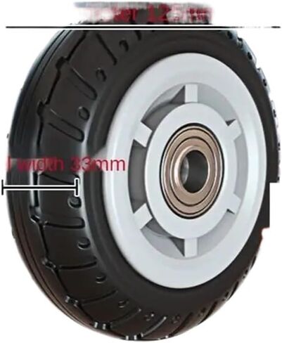 1 Piece 5 inch Rubber Medium Size casters Gold Plated TPR Silent Wheel Trolley Industrial Trailer Single(TPR) in Saudi Arabia