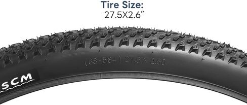 YUNSCM 27.5 Lightweight Bike Tires 27.5x2.60 (ETRTO 68-584) - 60TPI Nylon, Puncture-Resistant, Compatible with Mountain Bike Tires 27.5x2.40/2.50/2.60-2 PCS (Y-1164) in Saudi Arabia