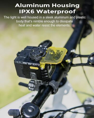 المصباح الأمامي للدراجة مع شعاع عالي/منخفض ، 2400+ لومينات عالية LED شاعرة ساطعة ، قطع لركوب الدراجات الصديقة للليلا in Saudi Arabia