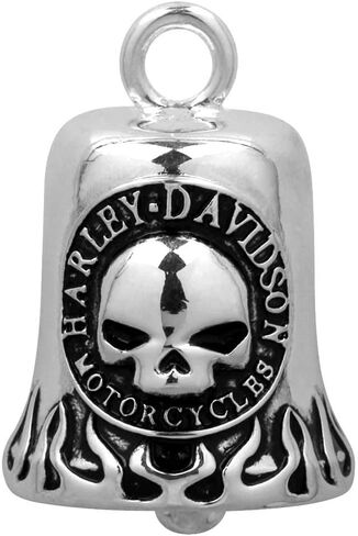 Harley-Davidson HD Classic Willie G Skull with Black Flames Ride Bell, Silver in Saudi Arabia